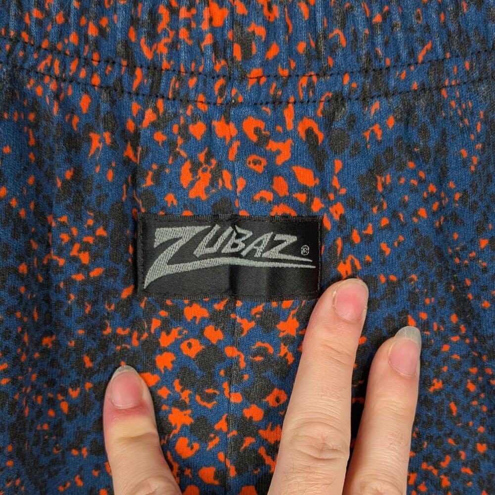 Vintage 90s Chicago Bears Zubaz Snakeskin Pants Navy Orange Size Small - Picture 4 of 9